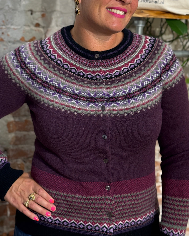 ERIBÉ merino wollen vest ALPINE TYRIAN met angora