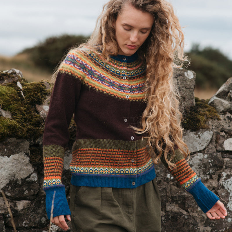 ERIBÉ merino wollen vest ALPINE EBONY met angora