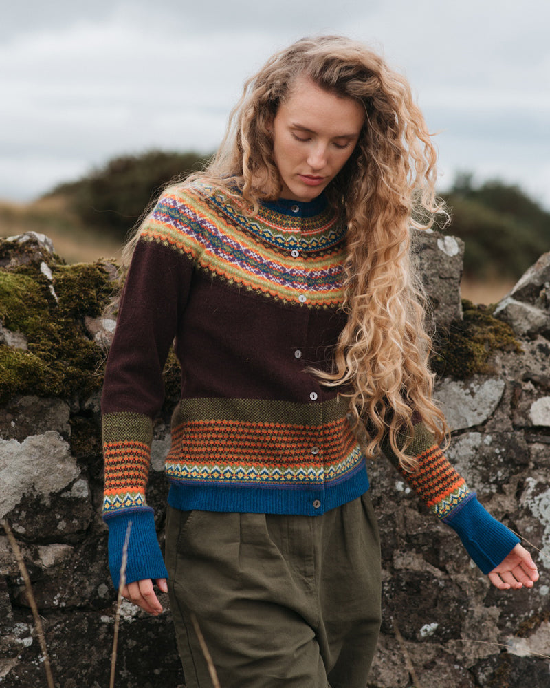 ERIBÉ merino wollen vest ALPINE EBONY met angora
