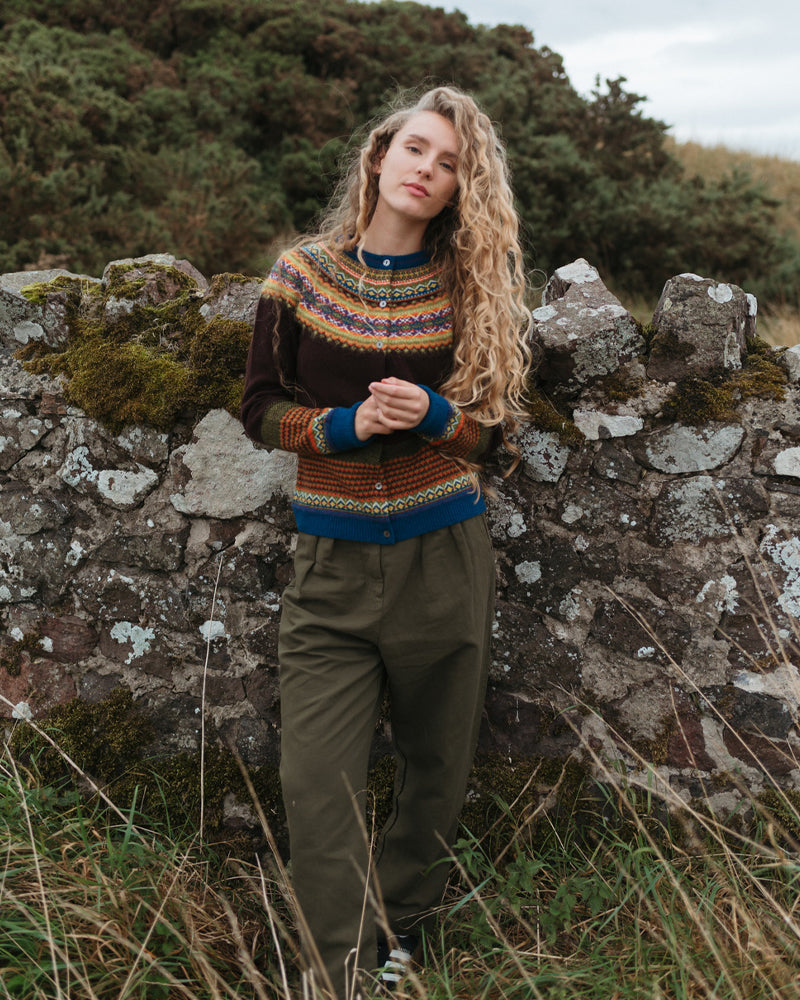 ERIBÉ merino wollen vest ALPINE EBONY met angora