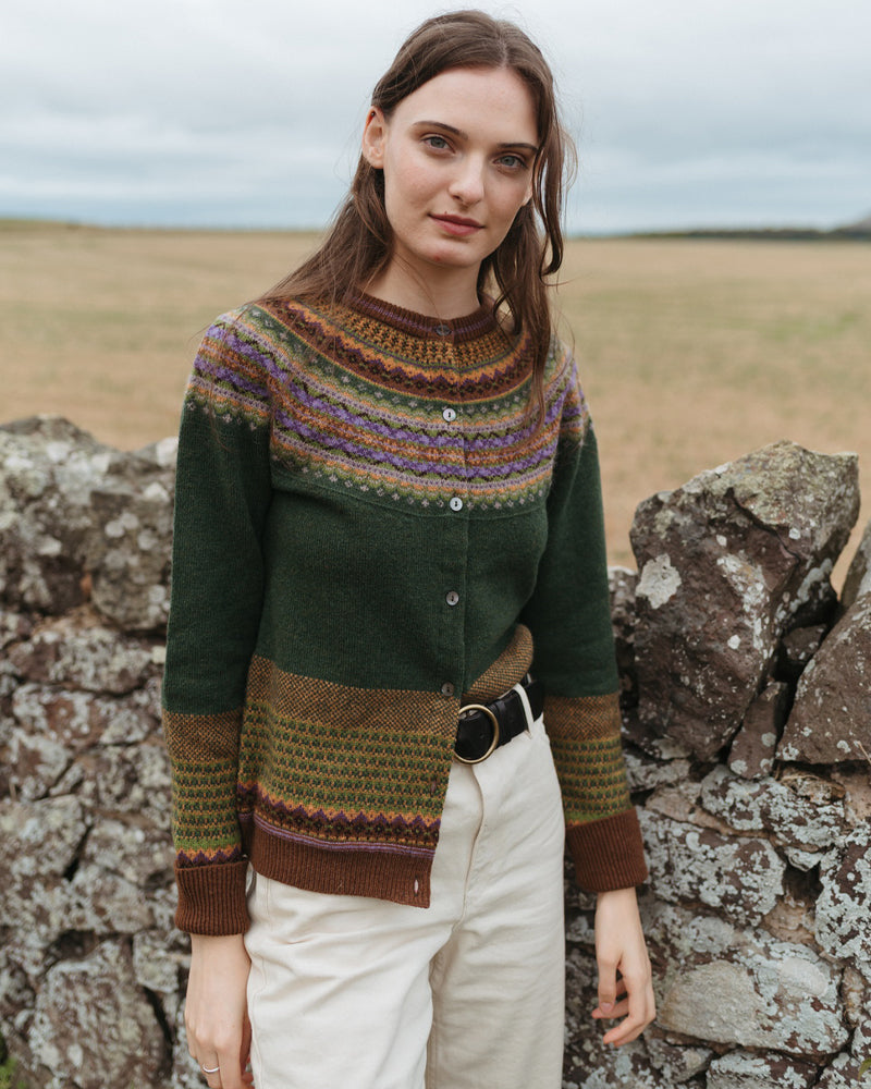 ERIBÉ merino wollen vest ALPINE THISTLE met angora