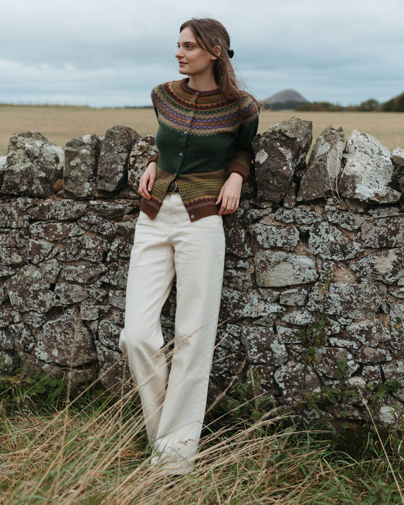 ERIBÉ merino wollen vest ALPINE THISTLE met angora