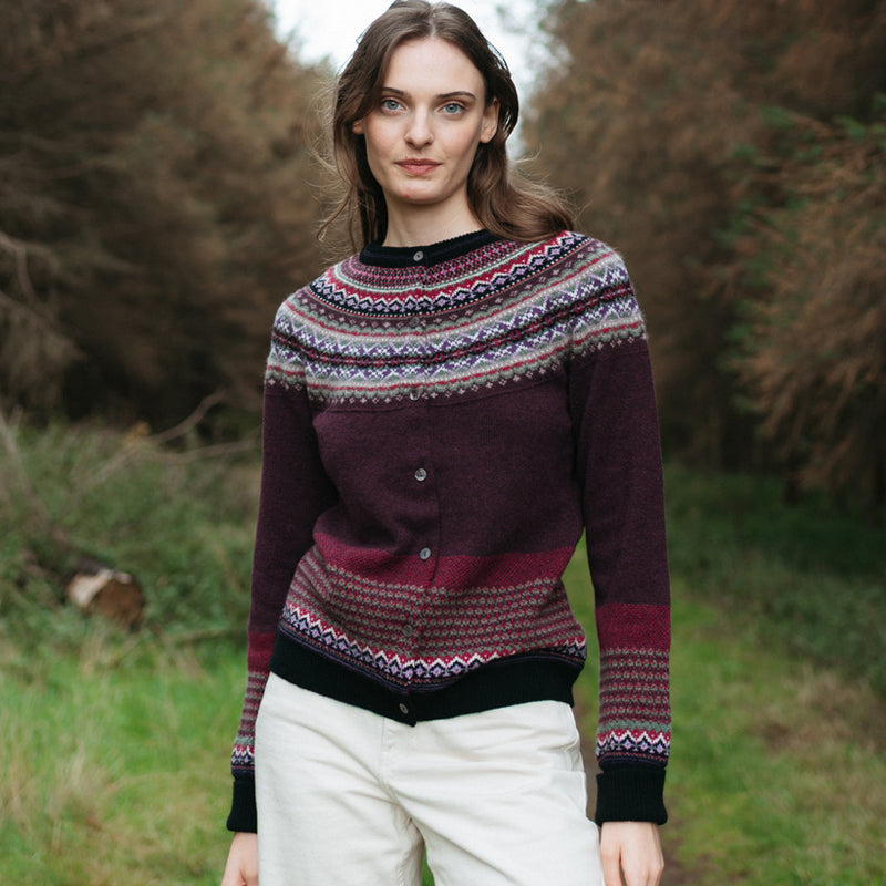 ERIBÉ merino wollen vest ALPINE TYRIAN met angora