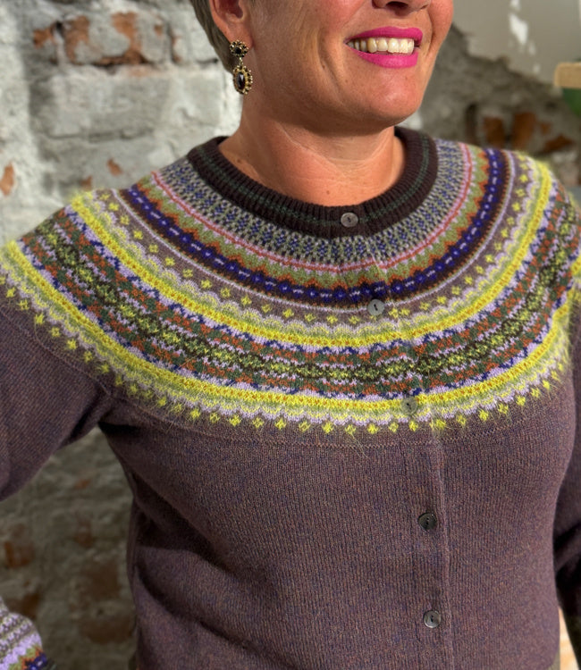 ERIBÉ merino wollen ALPINE VEST met angora HEATHER