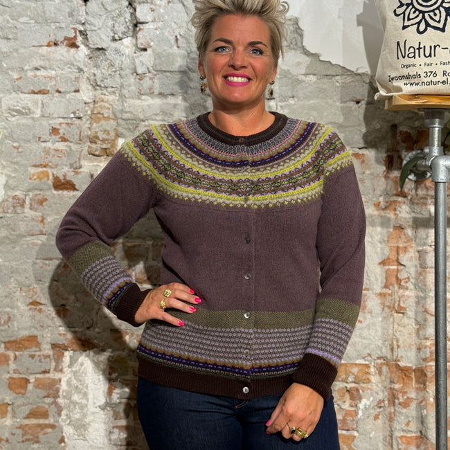 ERIBÉ merino wollen ALPINE VEST met angora HEATHER