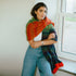 ERIBE grote wollen sjaal 100% merino lamswol TREELINE BELLAROSE
