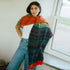 ERIBE grote wollen sjaal 100% merino lamswol TREELINE BELLAROSE