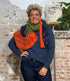 ERIBE grote wollen sjaal 100% merino lamswol TREELINE BELLAROSE