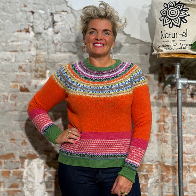 ERIBÉ merino wollen ALPINE TRUI met angora BELLAROSE