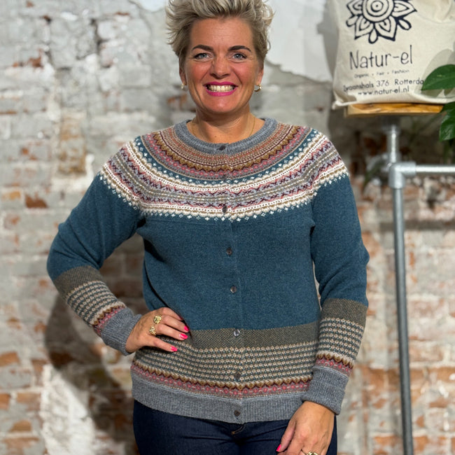 ERIBÉ merino wollen ALPINE VEST met angora LUGANO