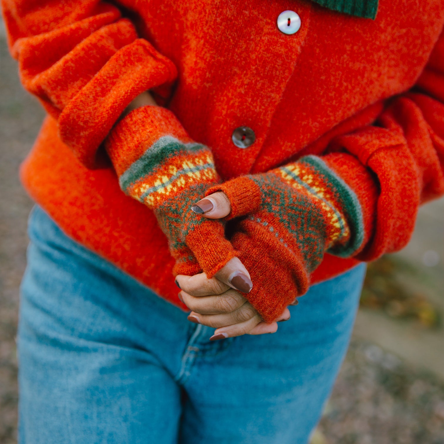 ERIBE Wollen POLSWARMERS 100% merino STOBO HARISSA
