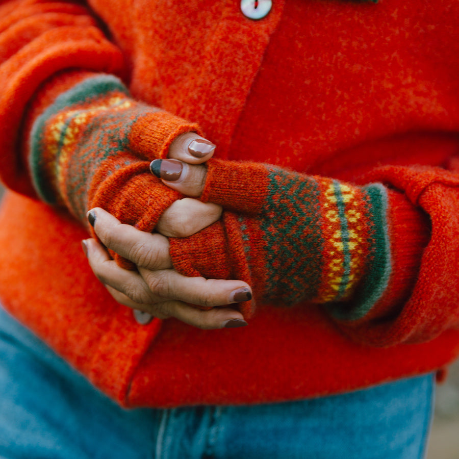 ERIBE Wollen POLSWARMERS 100% merino STOBO HARISSA