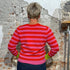 ERIBÉ lamswollen v-hals vest STOBO ROSA