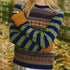 ERIBE wollen trui STOBO MULBERRY FAIRISLE reversible