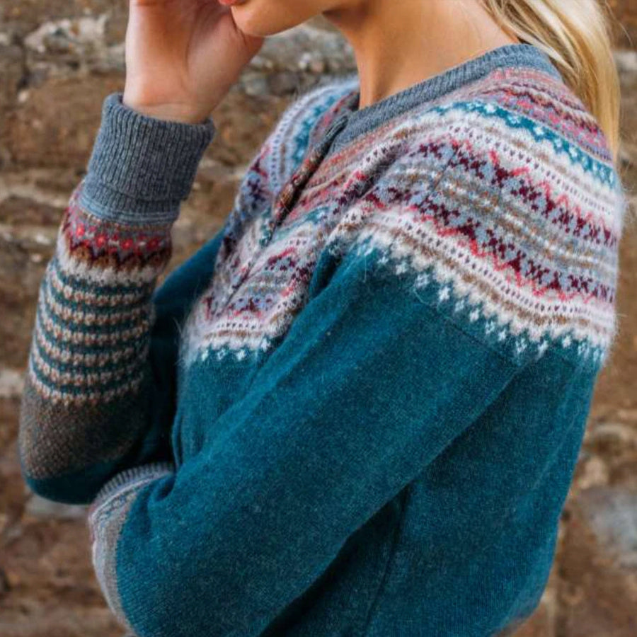 ERIBÉ merino wollen ALPINE VEST met angora LUGANO