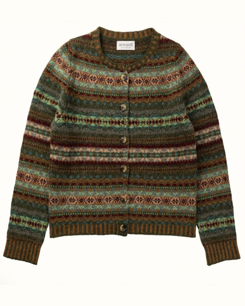 ERIBÉ wollen fairisle vest WESTRAY ABERFOYLE 100% soft Shetland
