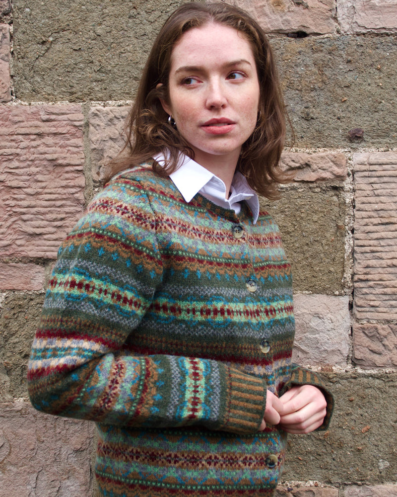 ERIBÉ wollen fairisle vest WESTRAY ABERFOYLE 100% soft Shetland