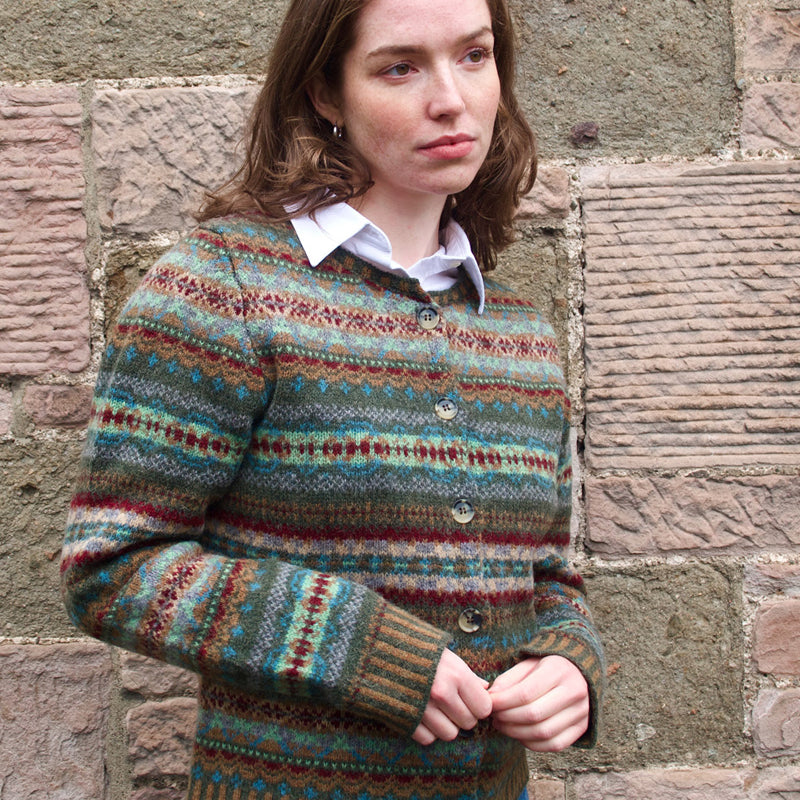 ERIBÉ wollen fairisle vest WESTRAY ABERFOYLE 100% soft Shetland