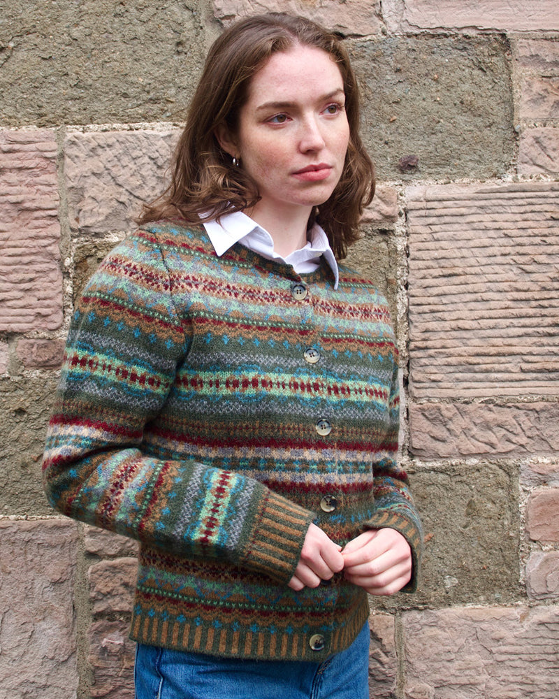 ERIBÉ wollen fairisle vest WESTRAY ABERFOYLE 100% soft Shetland