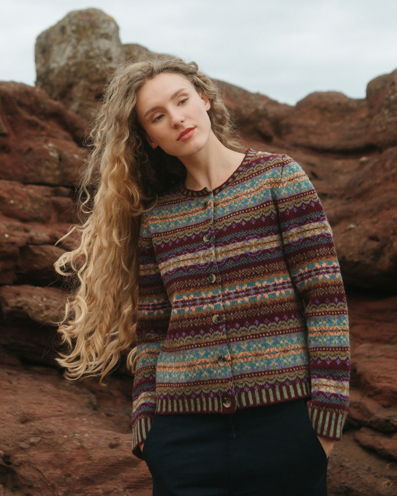 ERIBÉ wollen fairisle vest WESTRAY ERICA 100% soft Shetland