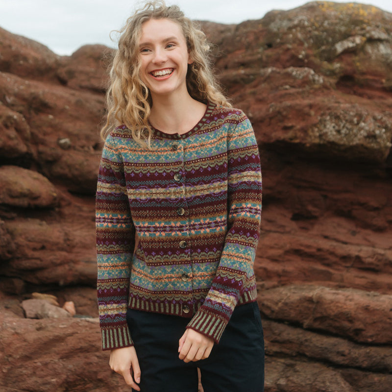 ERIBÉ wollen fairisle vest WESTRAY ERICA 100% soft Shetland
