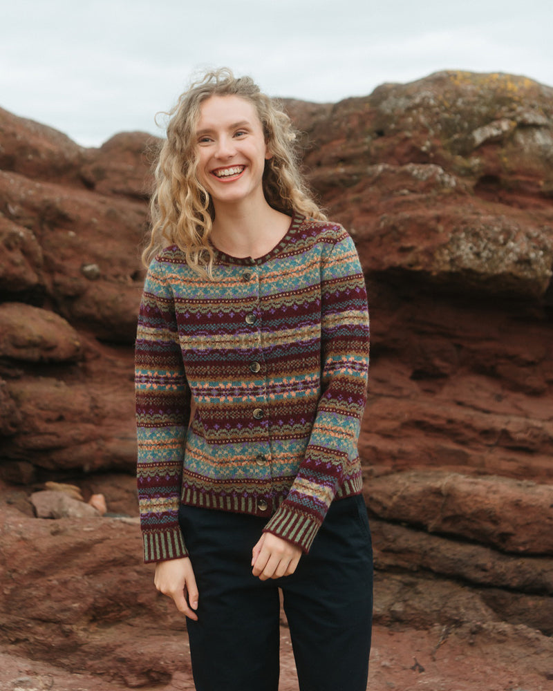 ERIBÉ wollen fairisle vest WESTRAY ERICA 100% soft Shetland