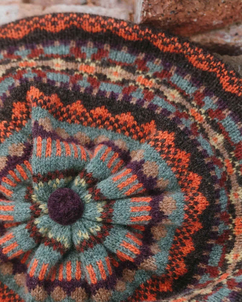 ERIBE Wollen BARET BRAEMAR OAKLEY 100% merino Fairisle ALLOA