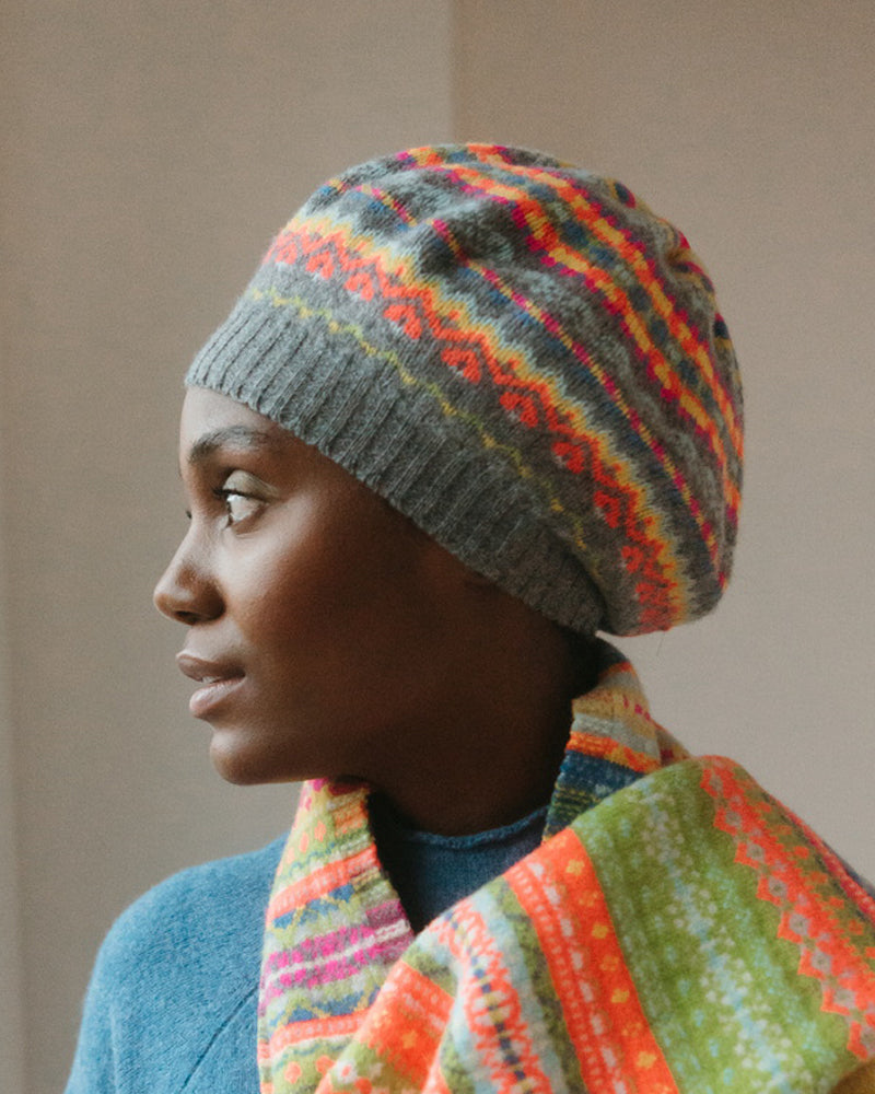 ERIBE Wollen BARET CHARM BONNIE 100% merino Fairisle ALLOA