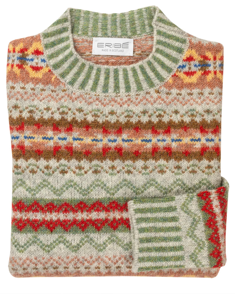 ERIBÉ wollen trui shetland wol supersoft BRODIE TUNDRA