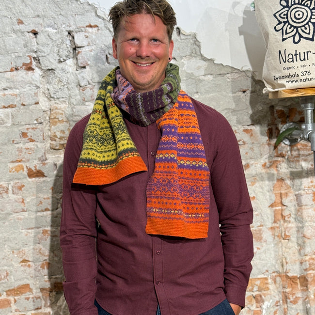 ERIBE Wollen sjaal shawl 100% merino ALLOA COPPERLAND