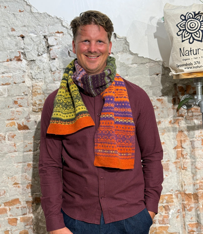 ERIBE Wollen sjaal shawl 100% merino ALLOA COPPERLAND