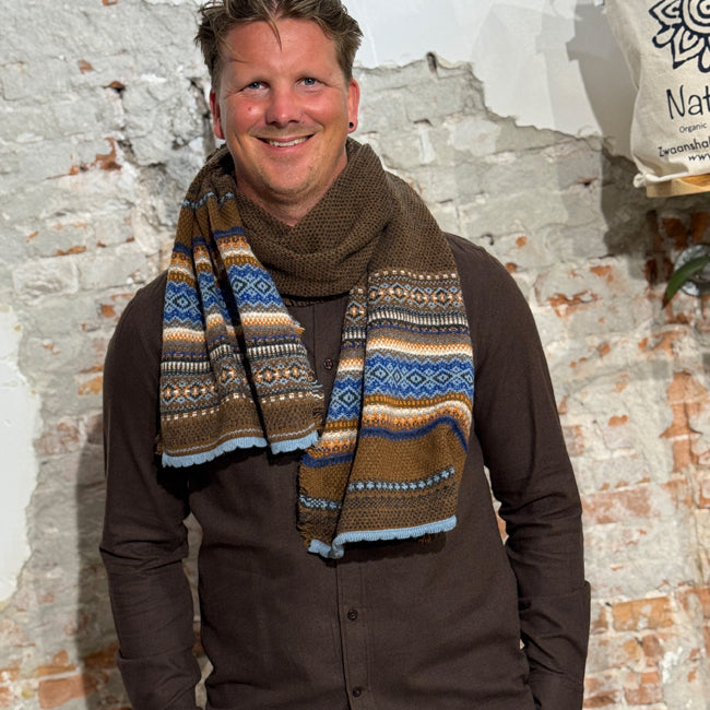 ERIBE Wollen sjaal shawl 100% merino lamswol ALPINE WINTER