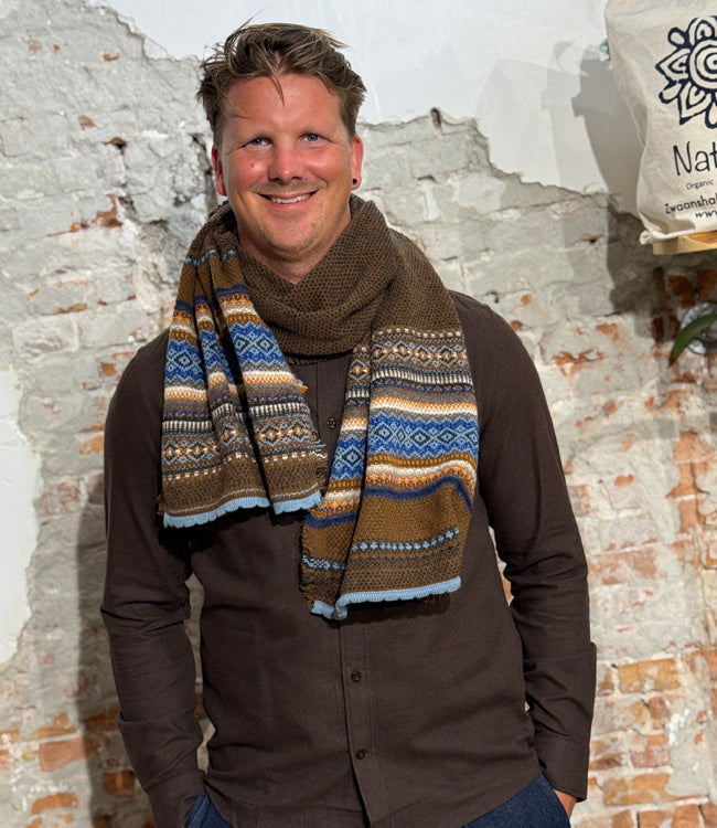ERIBE Wollen sjaal shawl 100% merino lamswol ALPINE WINTER