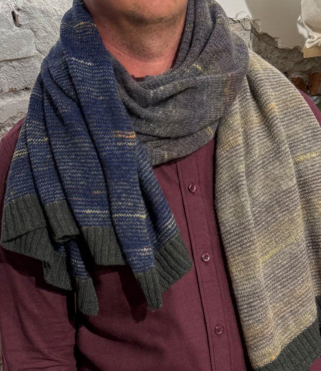 ERIBE grote wollen sjaal 100% merino lamswol TREELINE VOLE