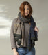 ERIBE grote wollen sjaal 100% merino lamswol TREELINE VOLE