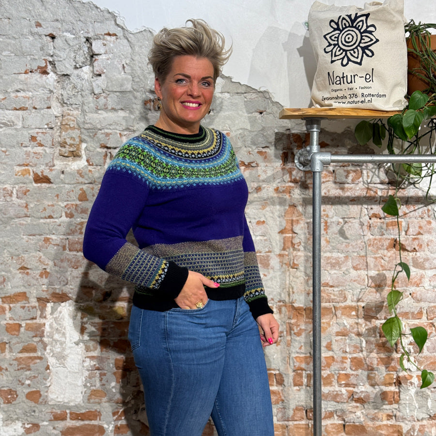 ERIBÉ merino wollen ALPINE TRUI met angora SIRIUS