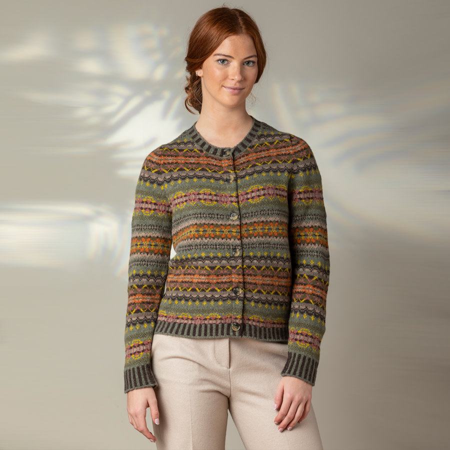 ERIBÉ wollen VEST extra fijne lamswol KINROSS AGATE