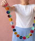 FAIRTRADE papieren slinger LOKTA DOTS eco papier met vilten balletjes