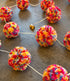 FAIRTRADE slinger POMPON MULTI van wol met belletjes ca. 175 cm