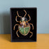 FAIRTRADE broche KEVER GROEN met pailetten en kralen