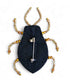 FAIRTRADE broche KEVER GROEN met pailetten en kralen