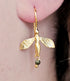 Oorbellen met half edelsteen verguld BUMBLE BEE BLUE