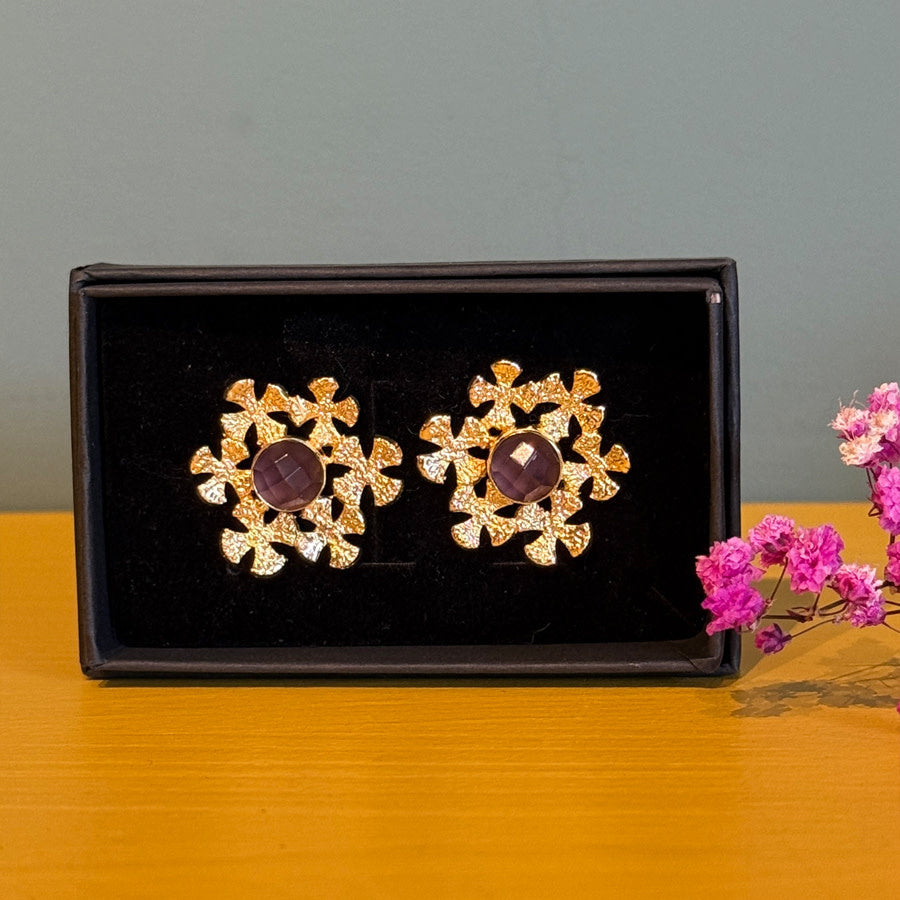 Fairtrade Oorbellen FLOWER POWER verguld EARTH