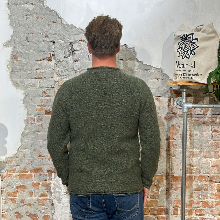 Wollen trui TED OLIVE van merino en cashmere FISHERMAN