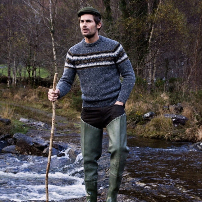 FISHERMAN Wollen trui RAOUL NAVY FAIRISLE pure merino