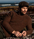 Wollen trui TED CHESTNUT van merino en cashmere FISHERMAN