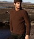 Wollen trui TED CHESTNUT van merino en cashmere FISHERMAN