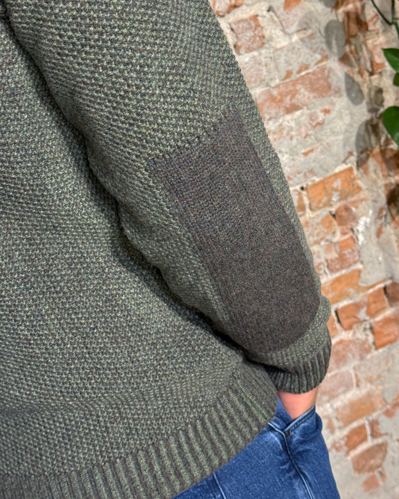 FISHERMAN Woolen fisherman's sweater with zipper BAS FIELD lambswool