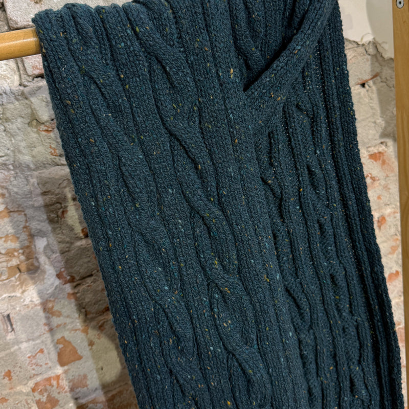 Wollen shawl met kabelpatroon SCOTS PINE unisex FISHERMAN