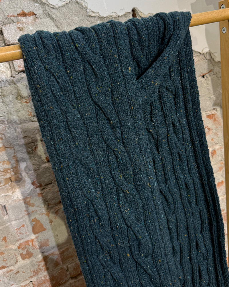 Wollen shawl met kabelpatroon SCOTS PINE unisex FISHERMAN